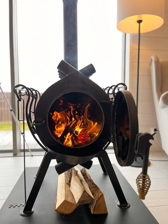 Панорамный барн в стиле Дубльдом с баней и чаном