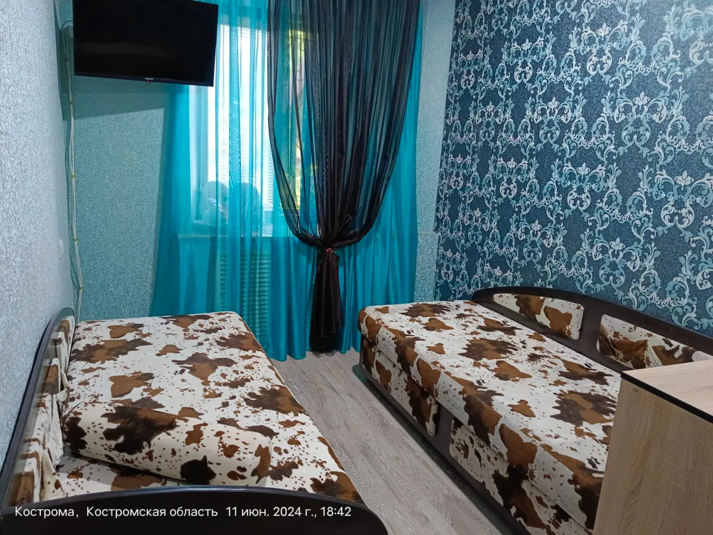 Двухкомнатная у Волги, 6 раздельных спальных мест