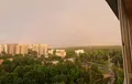 Панорамный вид из окон на парк Кузьминки, после дождя бывает РАДУГА