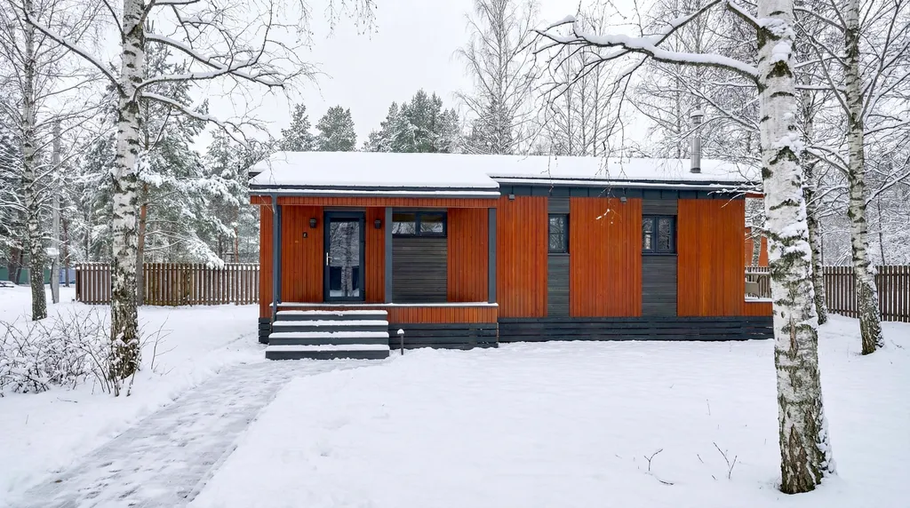 BarnHouse с камином, кондиционером и террасой