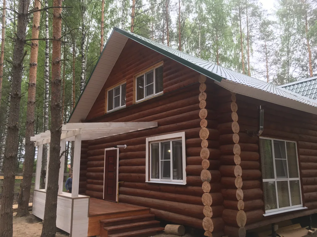 Дом в лесу на берегу реки Пра