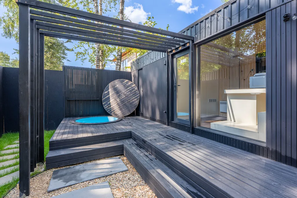 Ультрасовременный домик для отдыха вдвоем с сауной, купелью, мангалом