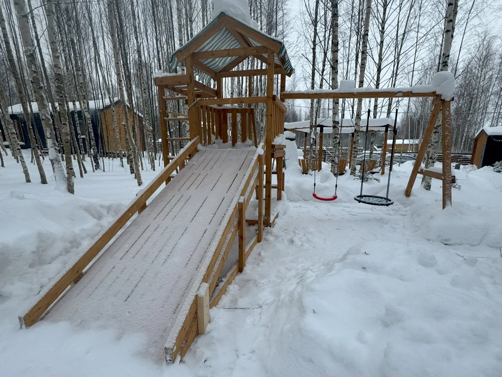 Коттедж Уютный А-фрейм домик с купелью в лесу — Соловеново