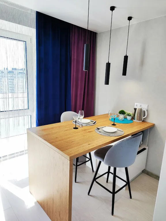 Современная, комфортная квартира-студия в светлых тонах