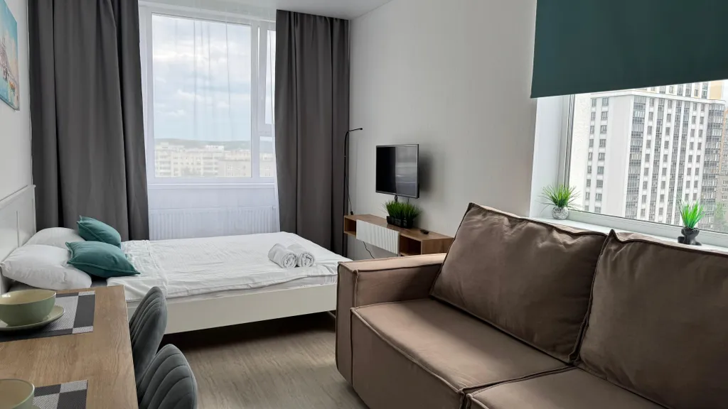 Студия на высоком этаже