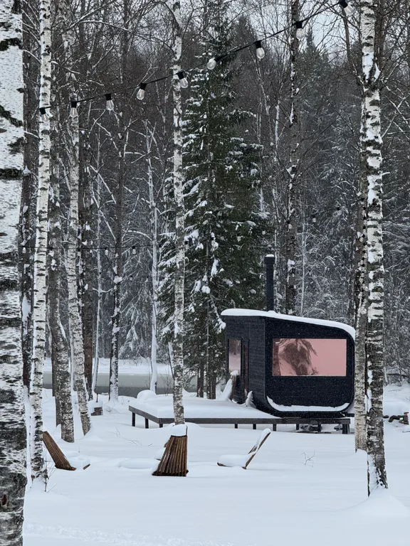 Дом у лесного озера с баней и чаном под Переславлем-Залесским