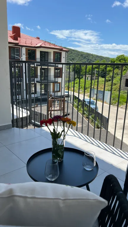 Студия с мини-балконом и видом на горы