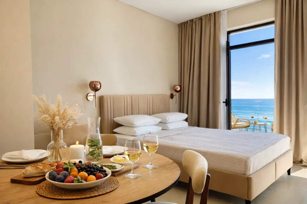 Квартира Квартира Люкс с видом на море и реку с балконом — Лазаревское