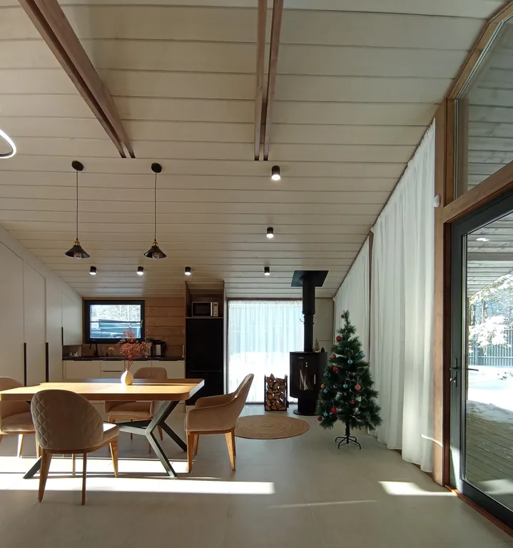 Коттедж Панорамный дом с видом на лес и банным чаном — аренда посуточно в Дмитров