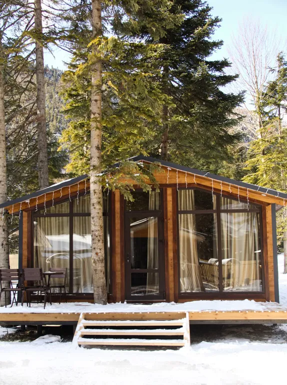 Шале 1 с видом на горы и лес