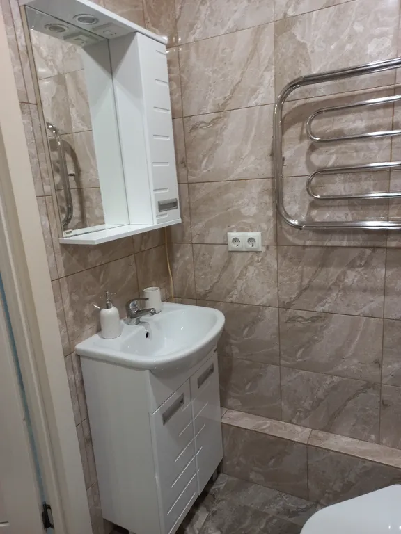 Большая, солнечная студия с перегородкой