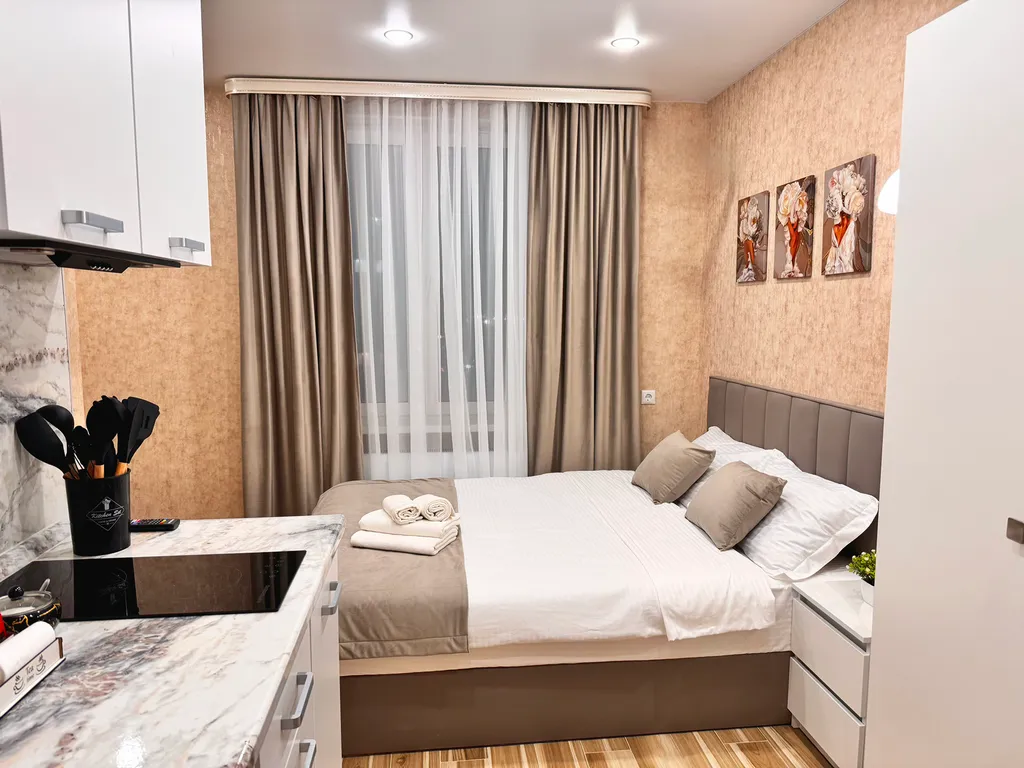 Квартира Современная студия в бежевых тонах в Люберцах — аренда посуточно в Люберцы