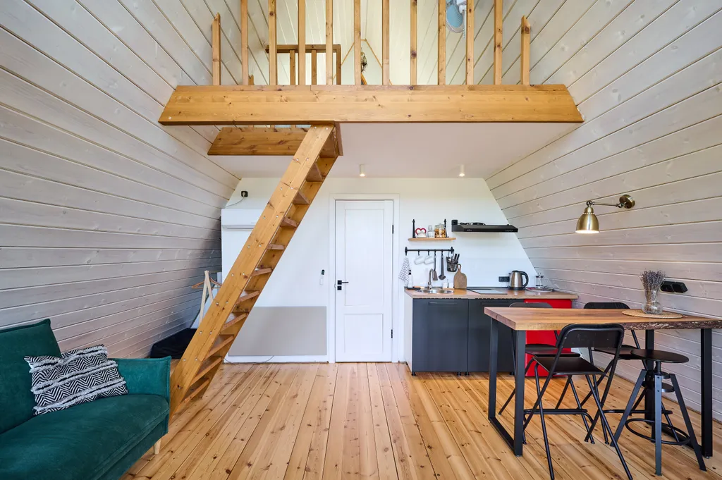 Уютная А-фрэйм хижина в горах Адыгеи