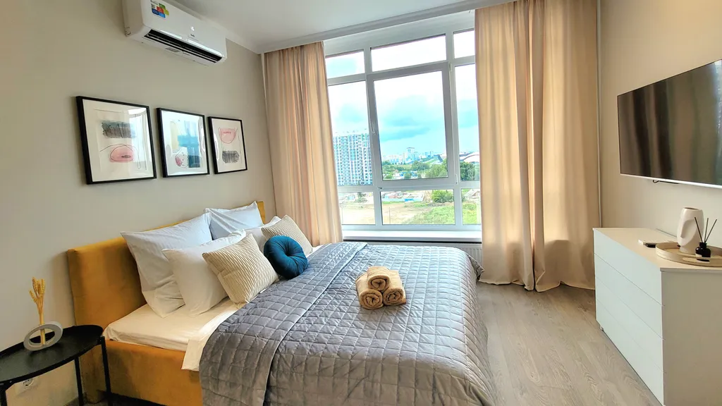 Апартаменты для двоих с панорамным видом на город