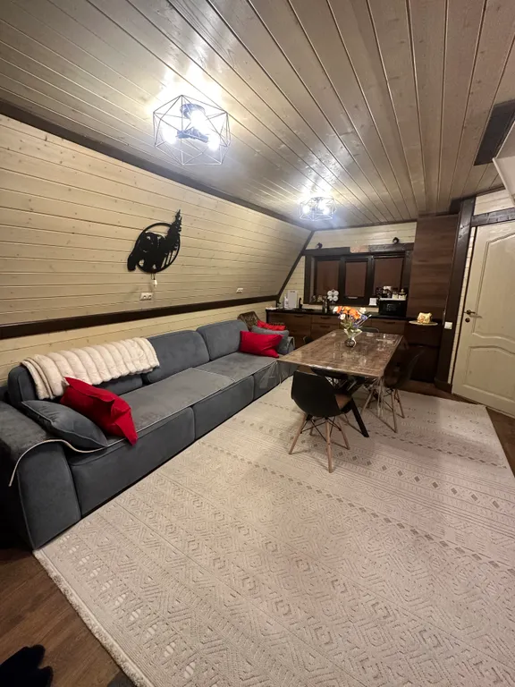 Сказочный дом в лесу с видом на горы