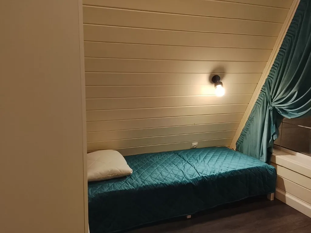 Большой дом А-Фрейм среди молодого елового леса