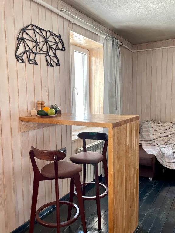 Квартира-студия с видом на действующий вулкан