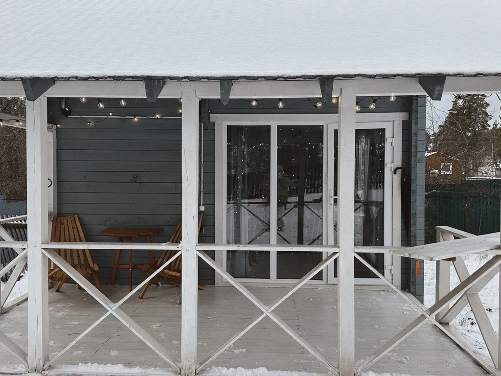 Голубой домик с баней