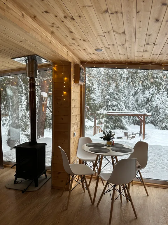 Дом в лесу с баней и чаном