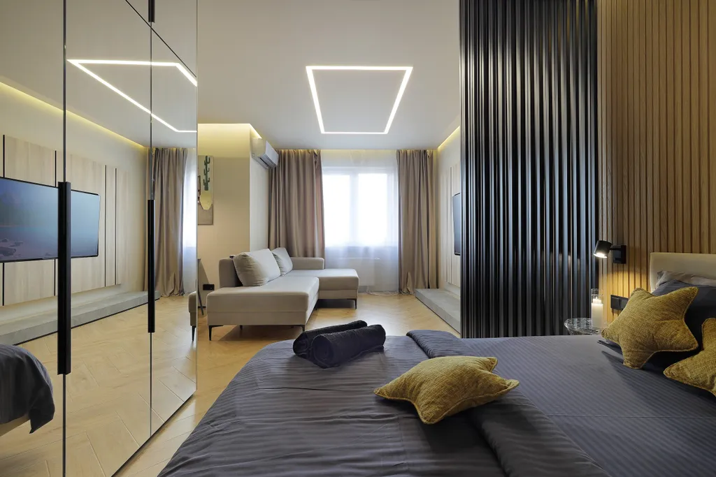 Квартира-студия-люкс с шикарным видом на город