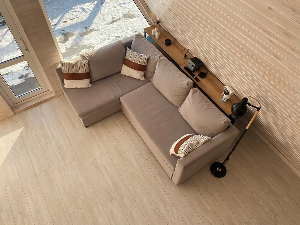 Загородный дом с чаном и панорамным видом на озеро