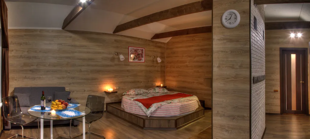 Коттедж- студия "Романтик" с персональной баней, камином и террасой