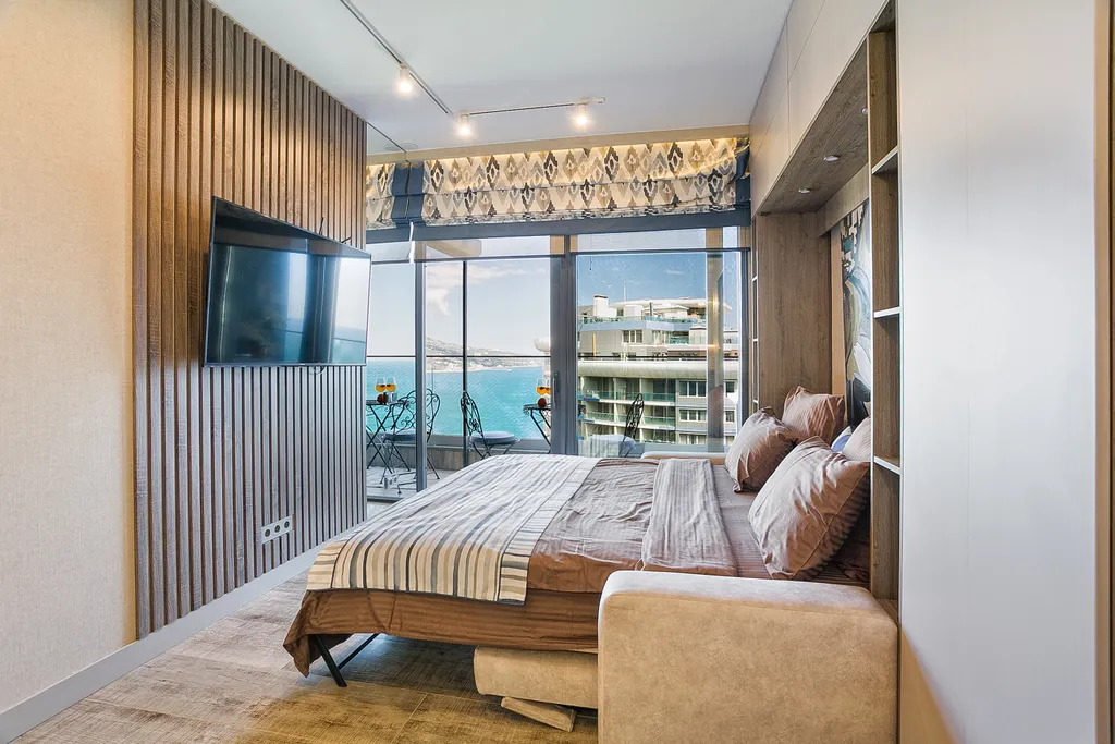 Двухкомнатный апартамент с видом на море с террасой с 2 санузлами