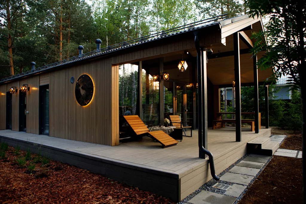 Шикарный дом с сауной и горячим чаном