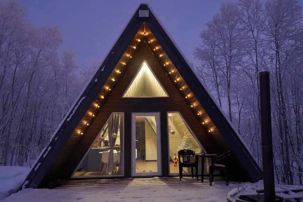 Коттедж Домик А-фрейм с купелью — аренда посуточно в Кильдинстрой