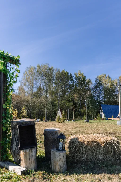 Papino village blue домик рядом с водопадом и лесом