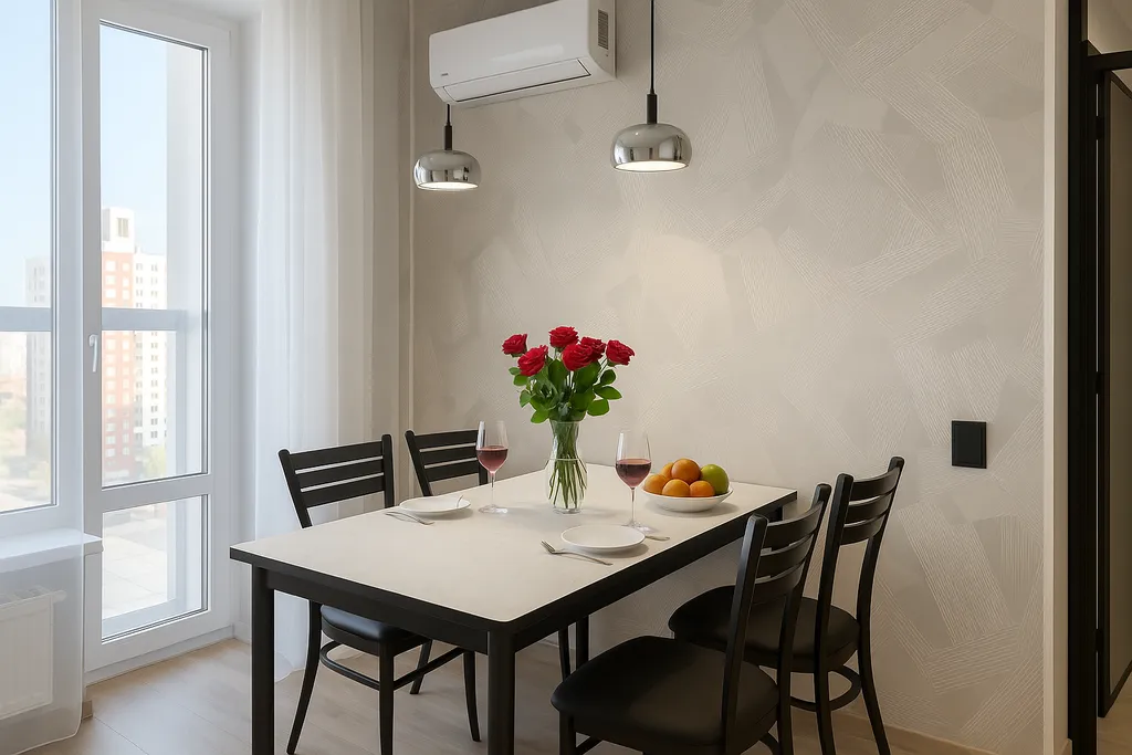 Дизайнерская евро двушка на 17 этаже с панорамным остеклением и видом на город