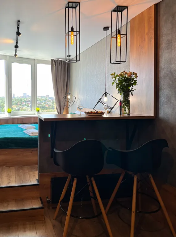 Студия на 24 этаже с видом на Дон