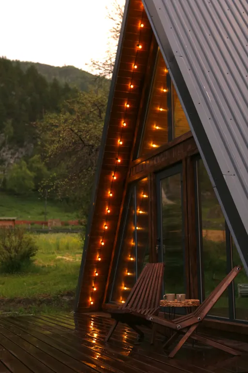 Гостевой дом A-frame с видом на горы