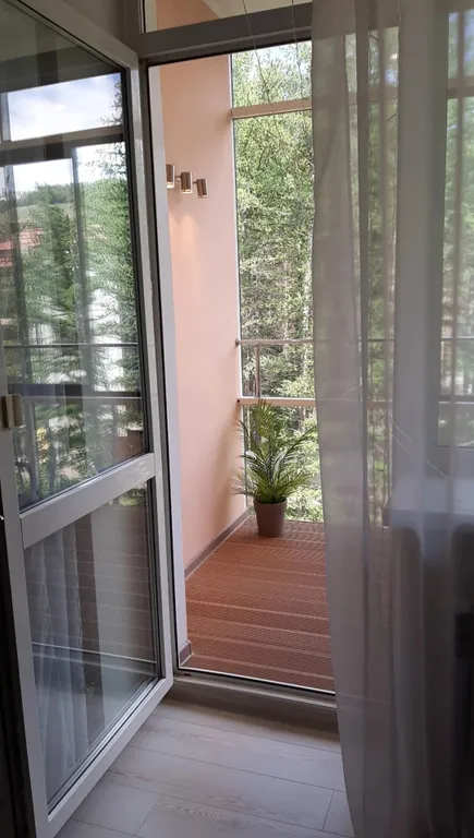 Уютная студия с видом на лес