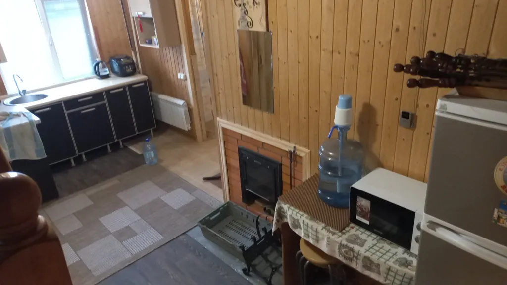 Дом-баня на дровах в деревне