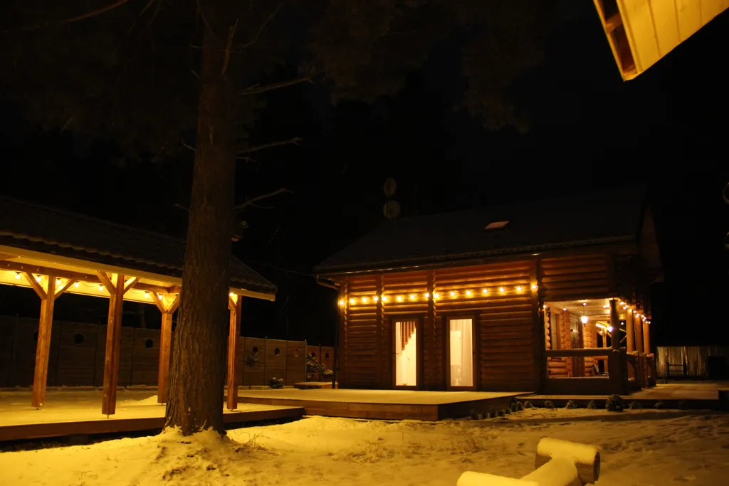 Новогодний дом в лесу