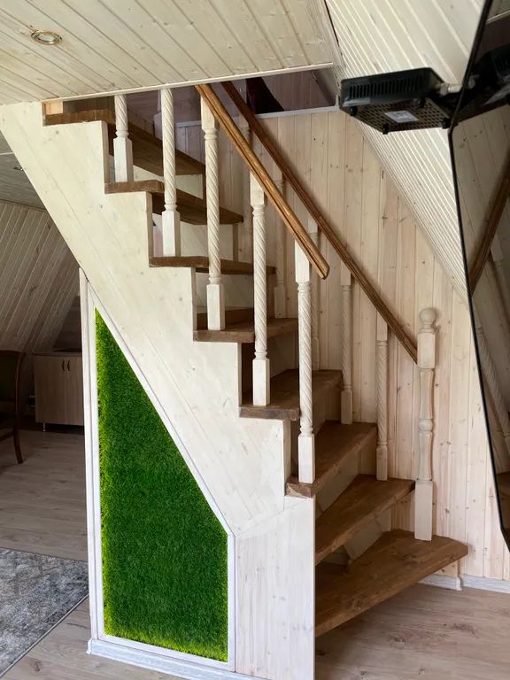 Домик в стиле A-frame с видом на горы