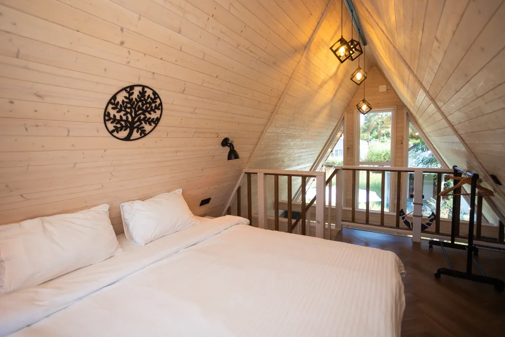 А-Фрейм Морской в новом уютном Глэмпинге в окружении гор. Море, пляж.