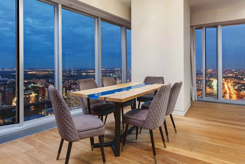 Апартамент в Москва Сити с панорамной ванной