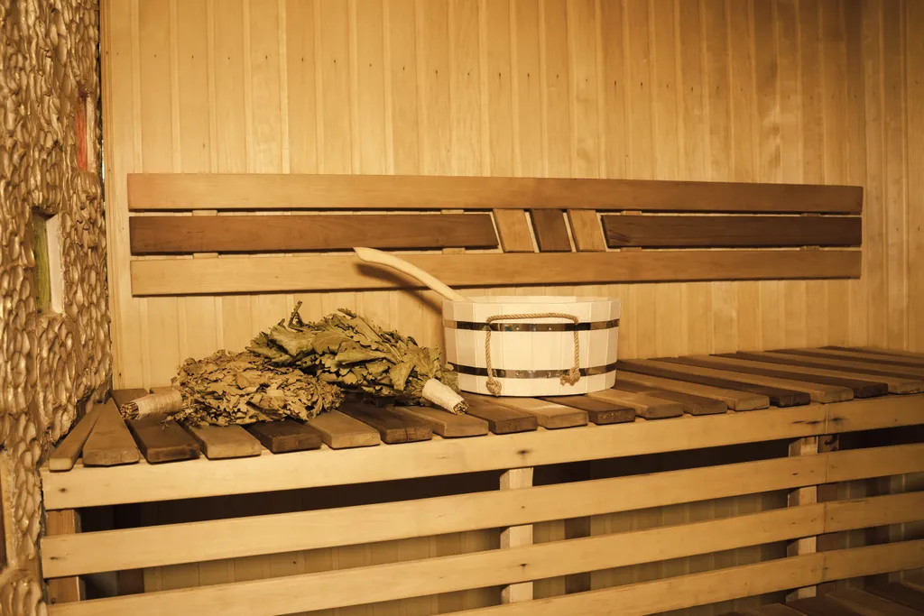 Двухэтажный срубовый гостевой домик с русской баней на дровах и купель