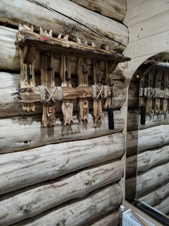 Сруб из бревна с баней внутри