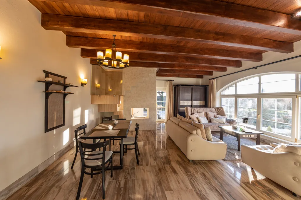 Вилла дзен с ванной спа и террасой с видом на сад