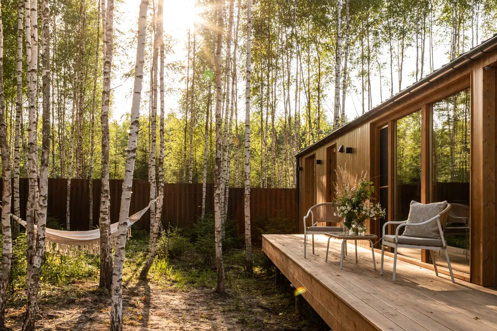 Дизайнерский дом в лесу