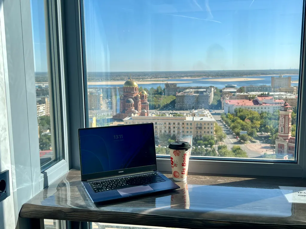 Лофт с видом на Волгу