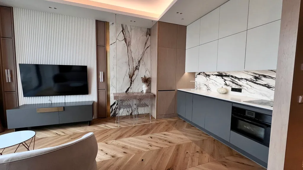 Студия на 58 этаже с видом на Сити