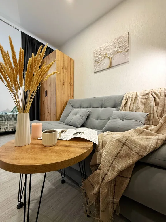 Апартаменты с балконом, 3 минуты до пляжа