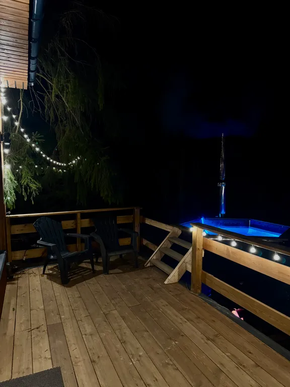 Дом с чаном и сауной в лесу