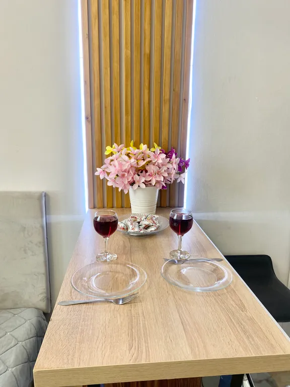 Уютная студия с видом на город