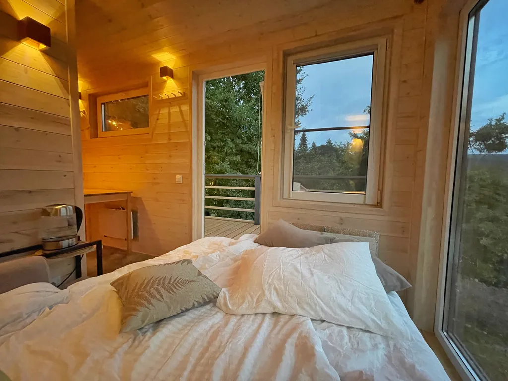 Дом-баня ольха с видом на горы