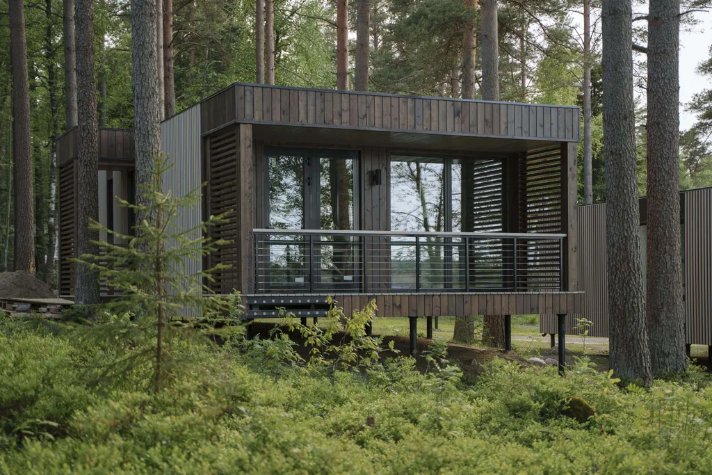 Коттедж Дом с одной спальней на 1 линии с видом на озеро — Приморск